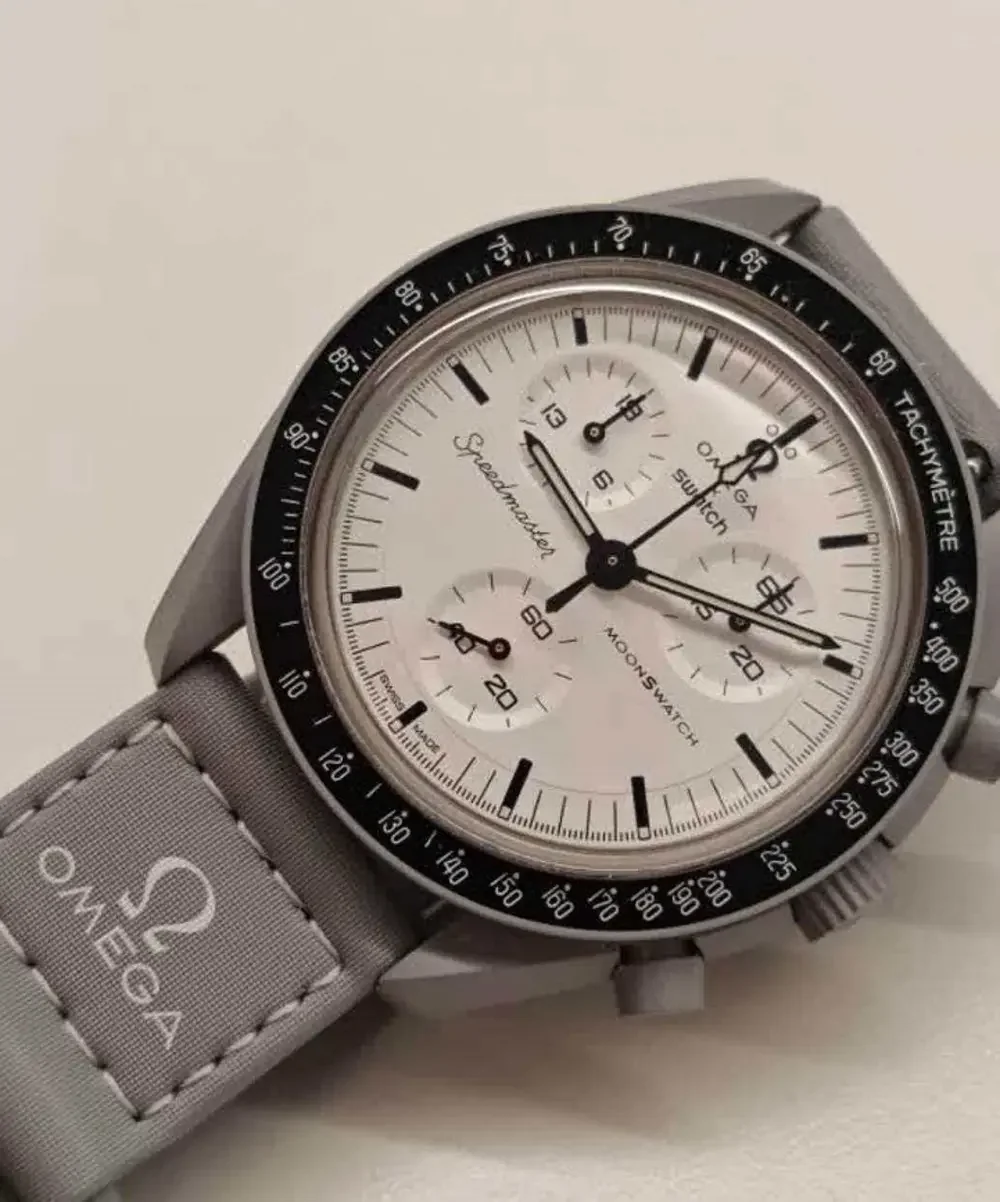 Swatch x Omega Bioceramic MoonSwatch 1965 Grey White SO33M106
